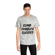 Load image into Gallery viewer, Climb Conquer Succeed Unisex Color Blast T-Shirt
