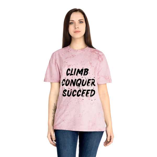 Climb Conquer Succeed Unisex Color Blast T-Shirt