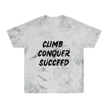 Load image into Gallery viewer, Climb Conquer Succeed Unisex Color Blast T-Shirt
